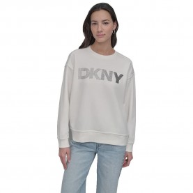 блуза,дамски,блузи,dkny,dw7000386,sweatshirt,white,(ivory,silver)