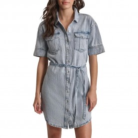 рокля,дамски,поли,и,рокли,dkny,self,belted,dress,blue,(light,denim)