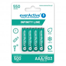 батерии,everactive,infinity,line,ni,mh,r03,550mah,rechargeable,battery,clear,(white)