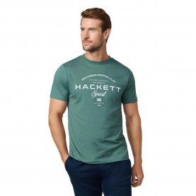 Тениска Hackett Game short sleeve T-shirt - Green (Sage Green) тениска,мъжки,тениски,дамски,тениски,hackett,game,short,sleeve,t,shirt,green,(sage,green)