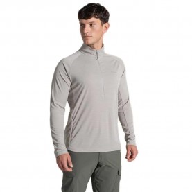 тениска,мъжки,тениски,дамски,тениски,craghoppers,nosilife,solarshield+,half,zip,long,sleeve,t,shirt,grey,(parchment)