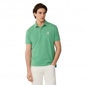 Façonnable Birdie Pima Piq short sleeve polo - Green (Jetty Blue) дамски,блузи,с,яка,мъжки,блузи,с,яка,façonnable,birdie,pima,piq,short,sleeve,polo,green,(jetty,blue)
