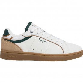 Маратонки Pepe jeans Clay Class trainers - White (Ivy Green) маратонки,мъжки,маратонки,дамски,маратонки,pepe,jeans,clay,class,trainers,white,(ivy,green)