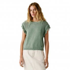 Блуза Pepe jeans Kadali short sleeve sweater - Green (Bleach Green) блуза,мъжки,пуловери,дамски,пуловери,pepe,jeans,kadali,short,sleeve,sweater,green,(bleach,green)