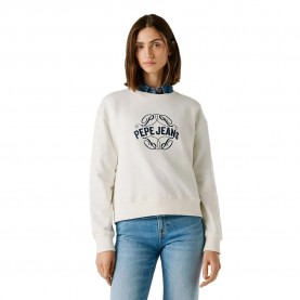 блуза,дамски,блузи,pepe,jeans,maat,sweatshirt,beige,(antique,white)