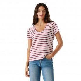 тениска,мъжки,тениски,дамски,тениски,pepe,jeans,megan,short,sleeve,v,neck,t,shirt,pink,(antique,white)