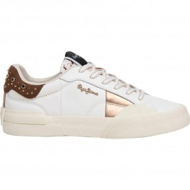 Маратонки Pepe jeans Milan Mix trainers - White (Sand Beige) маратонки,мъжки,маратонки,дамски,маратонки,pepe,jeans,milan,mix,trainers,white,(sand,beige)