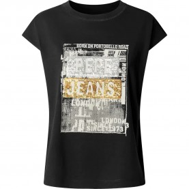 тениска,мъжки,тениски,дамски,тениски,pepe,jeans,nadira,short,sleeve,t,shirt,black,(black)