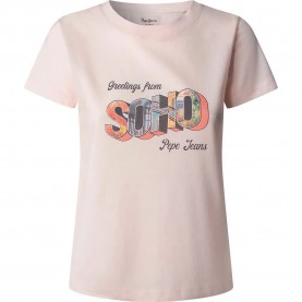 тениска,мъжки,тениски,дамски,тениски,pepe,jeans,nela,short,sleeve,t,shirt,pink,(pale,pink)