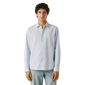 Риза с дълъг ръкав Pepe jeans Philippe long sleeve shirt - Blue (Bleach Blue) риза,с,дълъг,ръкав,дамски,ризи,мъжки,ризи,pepe,jeans,philippe,long,sleeve,shirt,blue,(bleach,blue)