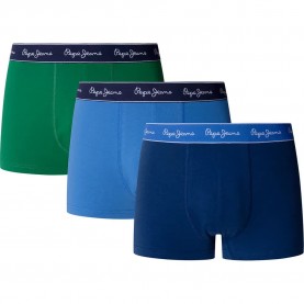 боксерки,мъжко,бельо,pepe,jeans,pmu100008,trunk,boxers,3,units,green,blue,(regal,blue)