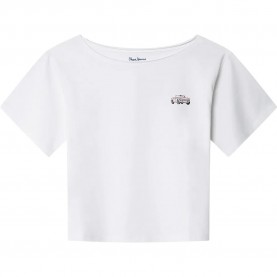 Тениска Pepe jeans Galya short sleeve T-shirt - White (White) тениска,мъжки,тениски,дамски,тениски,pepe,jeans,galya,short,sleeve,t,shirt,white,(white)