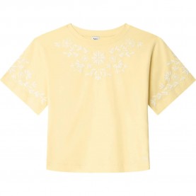 Тениска Pepe jeans Geraldine short sleeve T-shirt - Yellow (Soft Yellow) тениска,мъжки,тениски,дамски,тениски,pepe,jeans,geraldine,short,sleeve,t,shirt,yellow,(soft,yellow)