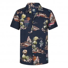 Риза с къс ръкав Petrol industries B-1060-SIS422 short sleeve shirt - Blue (Navy Blue) риза,с,къс,ръкав,дамски,ризи,мъжки,ризи,petrol,industries,b,1060,sis422,short,sleeve,shirt,blue,(navy,blue)