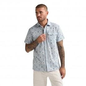 Риза с къс ръкав Petrol industries M-1060-SIS412 short sleeve shirt - Blue (Marble Blue) риза,с,къс,ръкав,дамски,ризи,мъжки,ризи,petrol,industries,m,1060,sis412,short,sleeve,shirt,blue,(marble,blue)