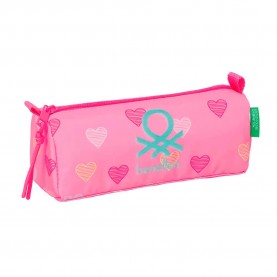 канцеларски,принадлежности,safta,benetton,heart,21x8x7,cm,pencil,case,pink,(multicolor)