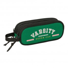 канцеларски,принадлежности,safta,blackfit8,varsity,21x8x6,cm,double,pencil,case,green,(multicolor)