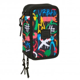 канцеларски,принадлежности,safta,graffiti,colors,12.5x19.5x5.5,cm,triple,pencil,case,multicolor,(multicolor)