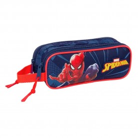 канцеларски,принадлежности,safta,spider,man,21x8x6,cm,double,pencil,case,blue,(multicolor)