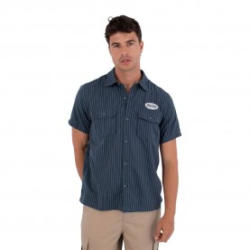Риза с къс ръкав Hurley Diesel short sleeve shirt - Blue (Destroyer) риза,с,къс,ръкав,дамски,ризи,мъжки,ризи,hurley,diesel,short,sleeve,shirt,blue,(destroyer)