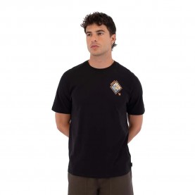 Тениска Hurley Printing Press Disques short sleeve T-shirt - Black (Black) тениска,мъжки,тениски,дамски,тениски,hurley,printing,press,disques,short,sleeve,t,shirt,black,(black)