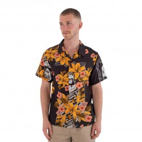 Риза с къс ръкав Hurley Trudy short sleeve shirt - Black (Black) риза,с,къс,ръкав,дамски,ризи,мъжки,ризи,hurley,trudy,short,sleeve,shirt,black,(black)