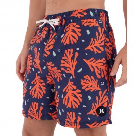 бански,гащета,мъжки,бански,костюми,hurley,volley,icon,printing,press,coral,swimming,shorts,blue,(destroyer)
