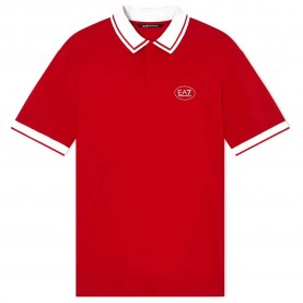 EA7 EMPORIO ARMANI 7M001538_AF13511 short sleeve polo - Red (Haute Red) дамски,блузи,с,яка,мъжки,блузи,с,яка,ea7,emporio,armani,7m001538,af13511,short,sleeve,polo,red,(haute,red)