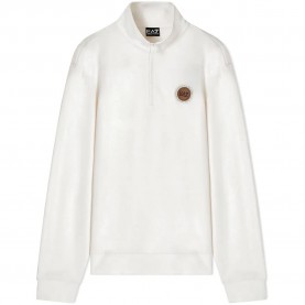 блуза,мъжки,пуловери,дамски,пуловери,ea7,emporio,armani,7x000457,af12660,half,zip,sweatshirt,white,(sugar,swizzle)
