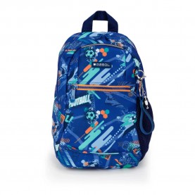 Gabol Crew-Double Pocket pencil case - Blue (Azul) ученически,принадлежности,gabol,crew,double,pocket,pencil,case,blue,(azul)