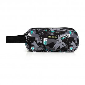 канцеларски,принадлежности,gabol,score,triple,pocket,pencil,case,grey,(negro,negro)