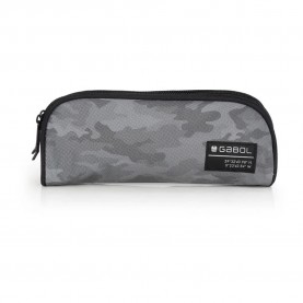 Gabol Soul-Double Pocket pencil case - Grey (Negro) ученически,принадлежности,gabol,soul,double,pocket,pencil,case,grey,(negro)