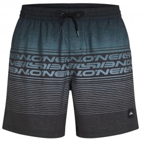 Бански гащета O´neill Logo Stripe 16´´ swimming shorts - Grey (Black Out Heritage Stripe) бански,гащета,мъжки,бански,костюми,o´neill,logo,stripe,16´´,swimming,shorts,grey,(black,out,heritage,stripe)