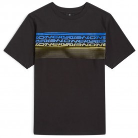 Тениска O´neill Logo Stripe short sleeve T-shirt - Black (Black Out) тениска,мъжки,тениски,дамски,тениски,o´neill,logo,stripe,short,sleeve,t,shirt,black,(black,out)