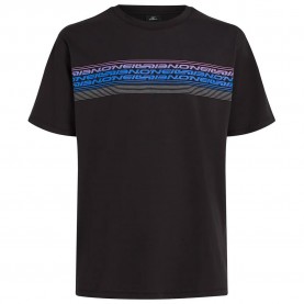 Тениска O´neill Logo Stripe short sleeve T-shirt - Black (Black Out) тениска,мъжки,тениски,дамски,тениски,o´neill,logo,stripe,short,sleeve,t,shirt,black,(black,out)