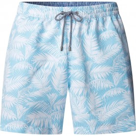 Бански гащета Façonnable Leaves swimming shorts - Blue (True Blue) бански,гащета,мъжки,бански,костюми,façonnable,leaves,swimming,shorts,blue,(true,blue)