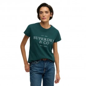 тениска,мъжки,тениски,дамски,тениски,superdry,luxe,casual,classic,short,sleeve,t,shirt,green,(dark,pine,green)