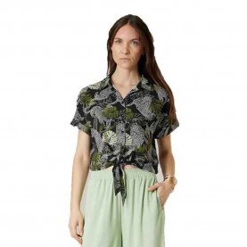 Риза с къс ръкав Deeluxe Alina short sleeve shirt - Black (Black) риза,с,къс,ръкав,дамски,ризи,мъжки,ризи,deeluxe,alina,short,sleeve,shirt,black,(black)