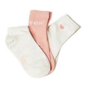 Чорапи Deeluxe Amour socks - White / Pink (Peach) чорапи,мъжки,чорапи,дамски,чорапи,deeluxe,amour,socks,white,pink,(peach)