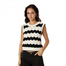 Блуза Deeluxe Barrya Sleeveless Sweater - White (Black) блуза,мъжки,пуловери,дамски,пуловери,deeluxe,barrya,sleeveless,sweater,white,(black)