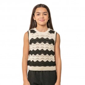 Блуза Deeluxe Barrya Sleeveless Sweater - White (Black) блуза,мъжки,пуловери,дамски,пуловери,deeluxe,barrya,sleeveless,sweater,white,(black)
