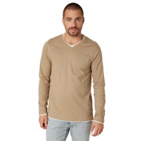 тениска,мъжки,тениски,дамски,тениски,deeluxe,belino,long,sleeve,v,neck,t,shirt,beige,(dune)