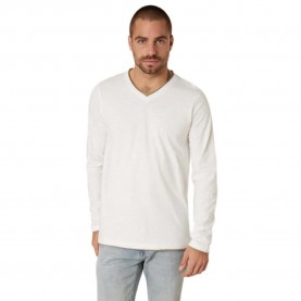 Тениска Deeluxe Belino Long Sleeve V Neck T-Shirt - White (Natural) тениска,мъжки,тениски,дамски,тениски,deeluxe,belino,long,sleeve,v,neck,t,shirt,white,(natural)