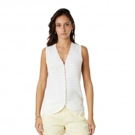 Блуза Deeluxe Ideli Sleeveless Sweater - White (Off White) блуза,мъжки,пуловери,дамски,пуловери,deeluxe,ideli,sleeveless,sweater,white,(off,white)