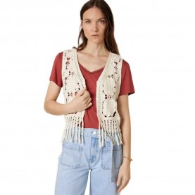Елек Deeluxe Jonida knitted vest - White (Ivory) елек,мъжки,пуловери,дамски,пуловери,deeluxe,jonida,knitted,vest,white,(ivory)