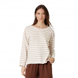 Тениска Deeluxe Manila long sleeve T-shirt - White (Sand) тениска,мъжки,тениски,дамски,тениски,deeluxe,manila,long,sleeve,t,shirt,white,(sand)