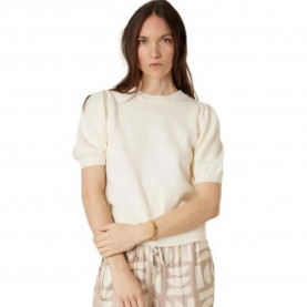 Блуза Deeluxe Nevalia short sleeve sweater - White (Ivory) блуза,мъжки,пуловери,дамски,пуловери,deeluxe,nevalia,short,sleeve,sweater,white,(ivory)