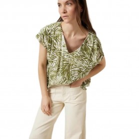Deeluxe Nita short sleeve blouse - White (Khaki) дамски,блузи,deeluxe,nita,short,sleeve,blouse,white,(khaki)