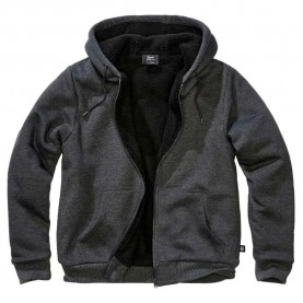 блуза,мъжки,пуловери,brandit,teddylining,full,zip,sweatshirt,black,(black,melange)