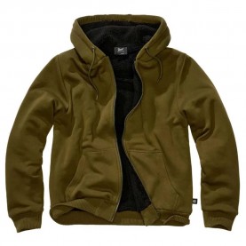 блуза,мъжки,пуловери,brandit,teddylining,full,zip,sweatshirt,green,(olive)